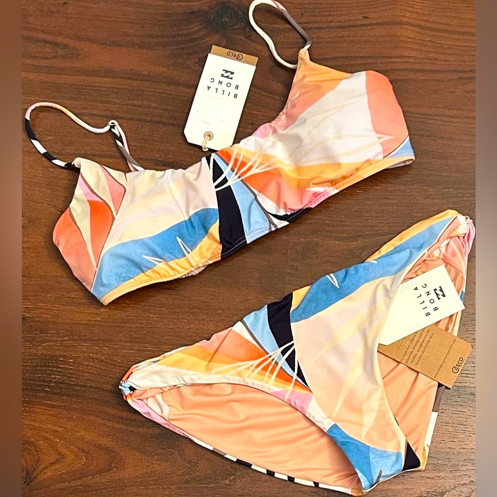 NWT Billabong Last Rays Twist bikini set - Large